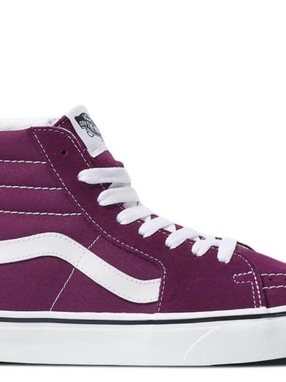 Vans SK8-Hi Top Sneakers - Plum & White